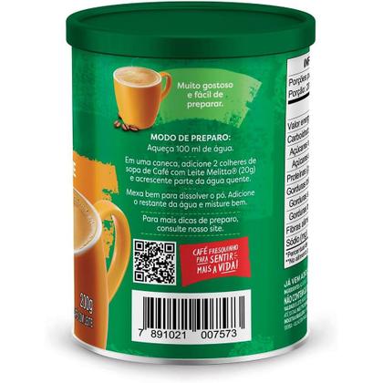 Imagem de Café com Leite Solúvel Clássico Melitta Lata 200g