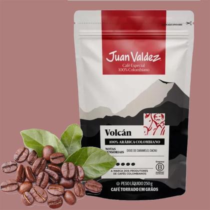 Imagem de Café em Grãos Importado Colombiano Juan Valdez Volcán 250g Blend Arabica Premium Região Vulcânica Colombia