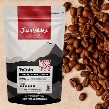 Imagem de Café em Grãos Importado Colombiano Juan Valdez Volcán 250g Blend Arabica Premium Região Vulcânica Colombia