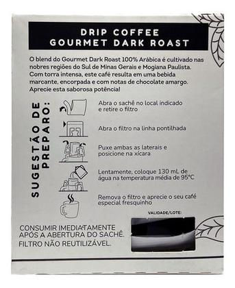 Imagem de Café em Sachê Drip Coffee 3 Corações Dark Roast 11g - 10 un