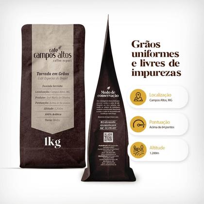 Imagem de Café Especial 1kg Grão 100% Arábica - Café Campos Altos