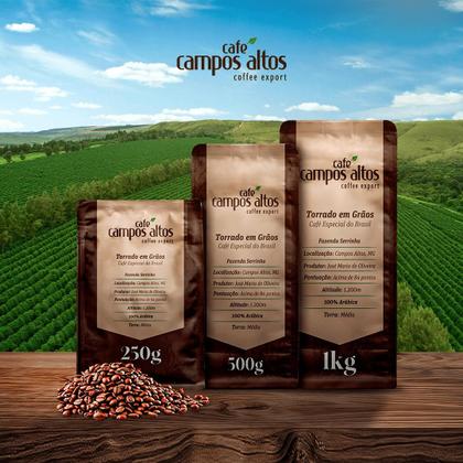 Café Especial 500g Grão 100% Arábica - Café Campos Altos Imagem de Café Especial 500g Grão 100% Arábica - Café Campos Altos
