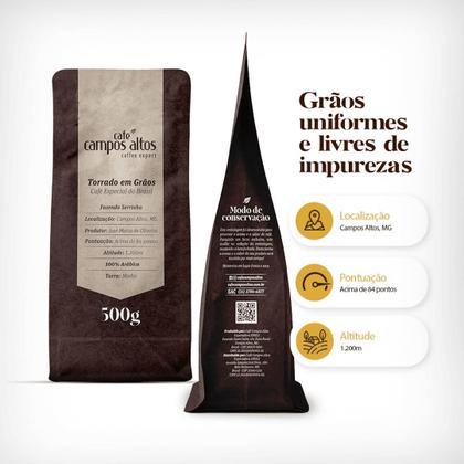 Café Especial 500g Grão 100% Arábica - Café Campos Altos Imagem de Café Especial 500g Grão 100% Arábica - Café Campos Altos
