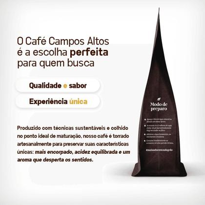 Café Especial Torrado e Moído 500g 100% Arábica - Café Especial Campos Altos - Café Campos Altos Imagem de Café Especial Torrado e Moído 500g 100% Arábica - Café Especial Campos Altos