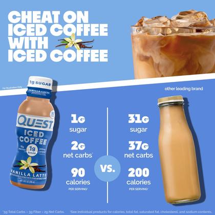 Imagem de Café gelado Quest Nutrition Vanilla Latte 10g de proteína 4x250ml