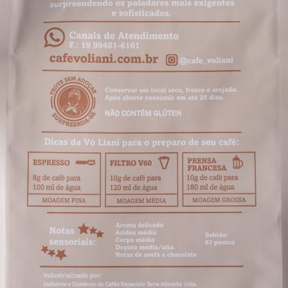 Imagem de Café Gourmet Torrado em Grãos Arábica Vó Liani 500 gramas Torra Média