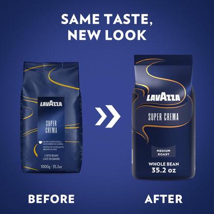 Imagem de Café Lavazza Super Crema - 1kg - Grãos Inteiros - Torrefação Leve a Média