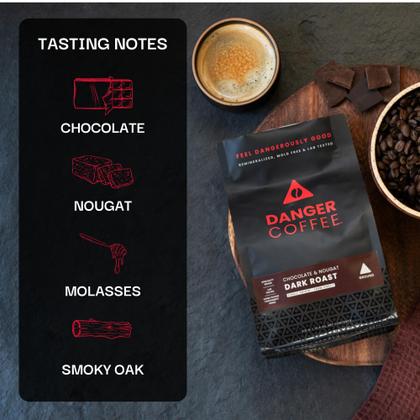 Café Moído Danger Coffee Dark Roast - 322ml - Remineralizado Imagem de Café Moído Danger Coffee Dark Roast - 322ml - Remineralizado