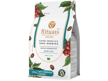 Café Moído Especial 3 Corações Rituais 85+ Exótico 100% Arábica Pacote 250g Imagem de Café Moído Especial 3 Corações Rituais 85+ Exótico 100% Arábica Pacote 250g