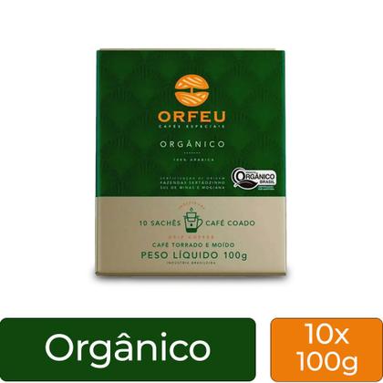 Imagem de Café Orfeu Drip Coffee Orgânico Kit 10 Caixas