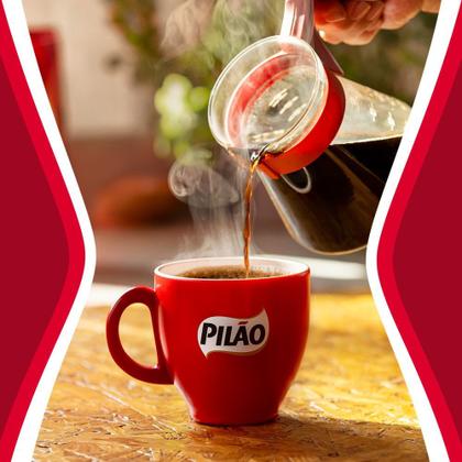 Imagem de Café Pilão Torrado e Moído Descafeinado 20 Pacotes de 250g