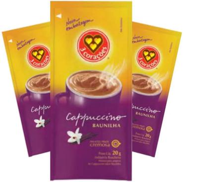 Café Solúvel CAPPUCCINO TRÊS CORAÇÕES BAUNILHA SACHÊ - 3 Corações Imagem de Café Solúvel CAPPUCCINO TRÊS CORAÇÕES BAUNILHA SACHÊ