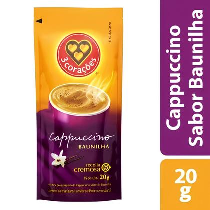 Café Solúvel CAPPUCCINO TRÊS CORAÇÕES BAUNILHA SACHÊ - 3 Corações Imagem de Café Solúvel CAPPUCCINO TRÊS CORAÇÕES BAUNILHA SACHÊ