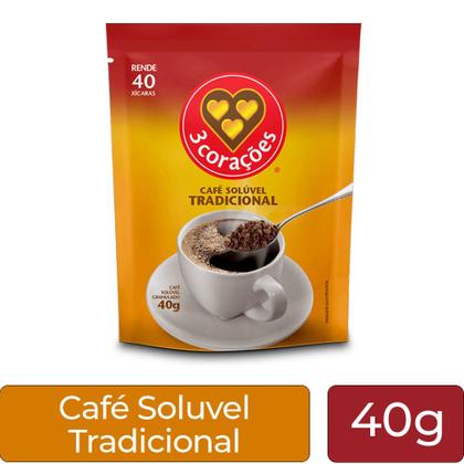 Imagem de Café Solúvel Três Corações Tradicional Sachê 40g