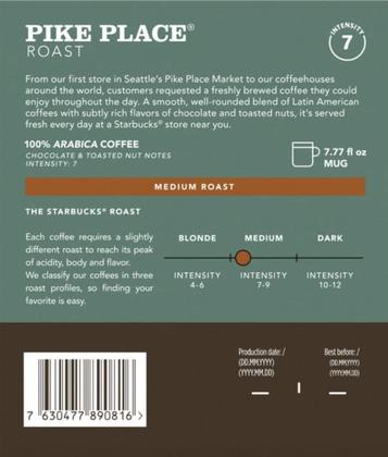 Imagem de Café Starbucks Pike Place Roast para Nespresso Vertuo