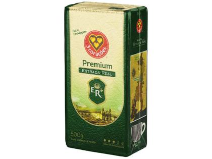 Imagem de Café Torrado e Moído 3 Corações Estrada Real Premium a Vácuo 500g