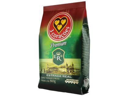 Imagem de Café Torrado e Moído 3 Corações Estrada Real Premium Pacote 500g