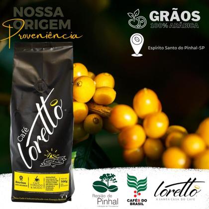 Imagem de Café Torrado e Moído Arábica Bourbon Amarelo Loretto 500g