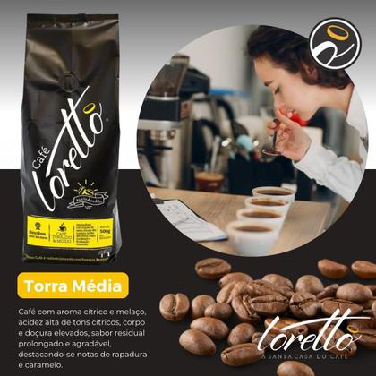 Imagem de Café Torrado e Moído Arábica Bourbon Amarelo Loretto 500g