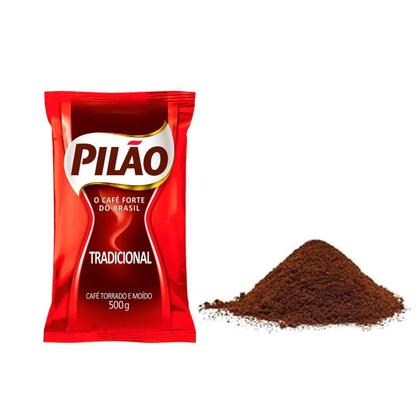 Imagem de Café Torrado E Moído Tradicional Almofada Pilão 500g Kit 5