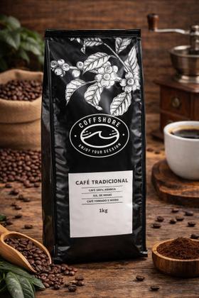 Imagem de Café Torrado e Moído Tradicional Coffshore 1 Kg 100% Arábica