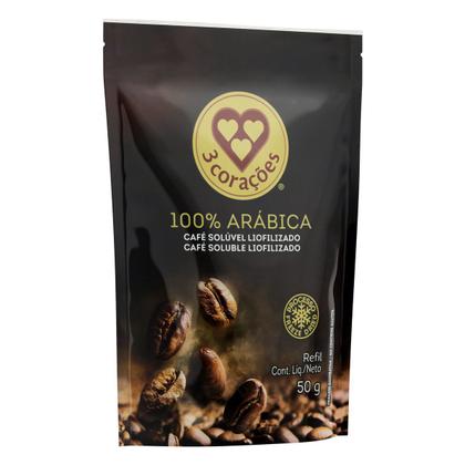Imagem de Café Tradicional Solúvel Liofilizado 3 CORAÇÕES 50g