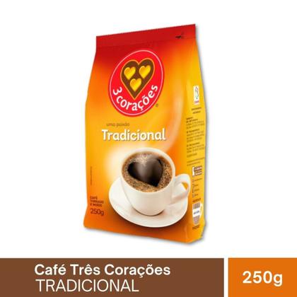 Imagem de Café Três Corações Tradicional Moído Kit 10 Pacotes 250g