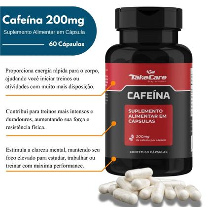 Imagem de Cafeína 200mg 60 cáps energia foco disposição pré treino