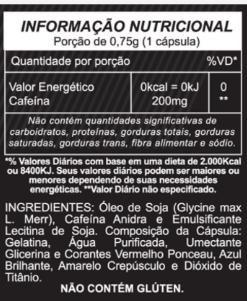 Imagem de Cafeina 200mg por capsula 120 caps - Duom Supplements