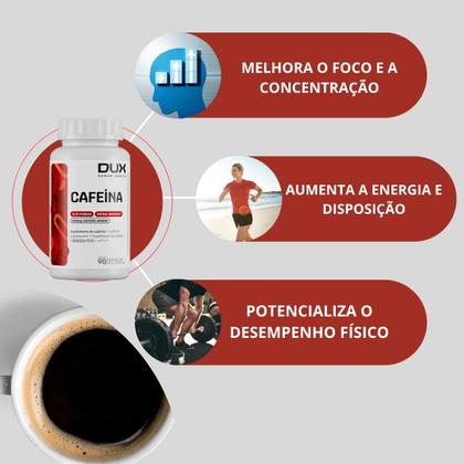 Imagem de Cafeína DUX 200mg 90 Cápsulas  Original Alta Concentração