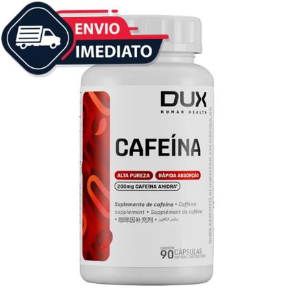 Imagem de Cafeína DUX 200mg 90 Cápsulas  Original Alta Concentração