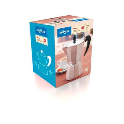 Imagem de Cafeteira Alumínio 6 xícaras 300ml Verona Brinox 2182/100