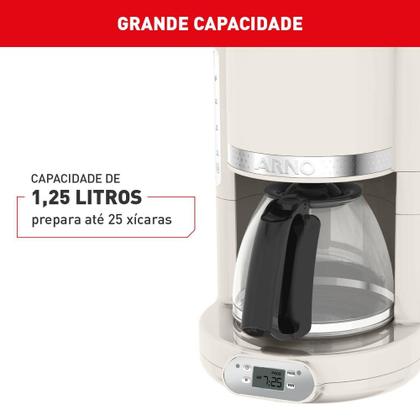 Imagem de Cafeteira Arno Linha Soleil com Jarra de 1,25L e Sistema Corta Gotas Marfim SFCM