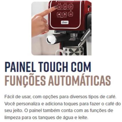 Imagem de Cafeteira Automática Espresso Primalatte Touch 1050w Oster 127v