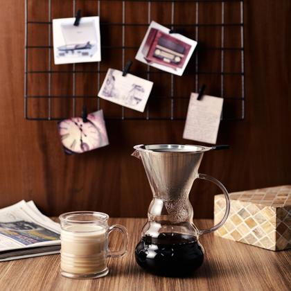 Imagem de Cafeteira de Vidro Borossilicato com Filtro em Inox 500ml - Lyor
