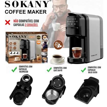 Imagem de Cafeteira Elétrica 3 em 1 Cápsulas Nespresso Dolce Gusto 220V