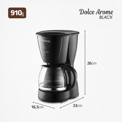 Imagem de Cafeteira elétrica 550 W jarra de vidro 18 xícaras Dolce Arome - C-30-18X-FB - Mondial