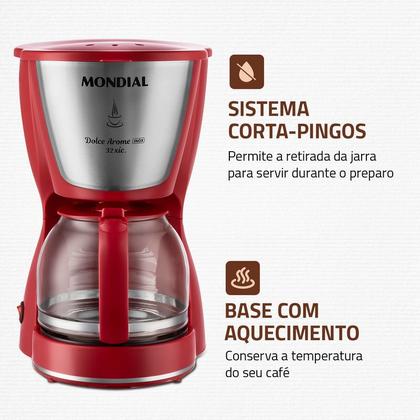 Imagem de Cafeteira Elétrica 800W 110V Dolce Arome C-32 Mondial 2643-01