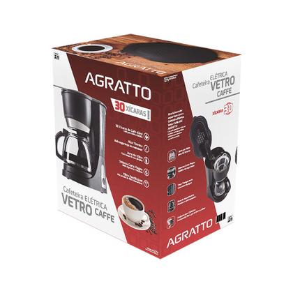 Imagem de Cafeteira Elétrica Agratto Vetro Caffe 30x Cev30-01 127v