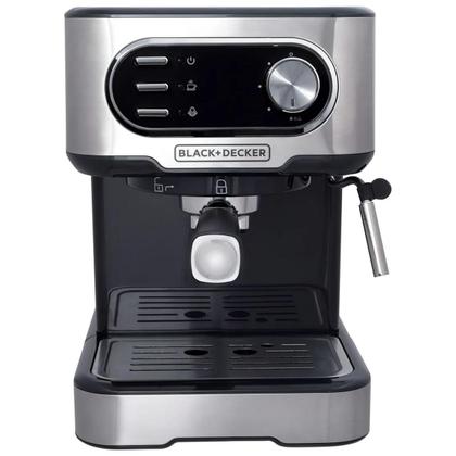 Imagem de Cafeteira Elétrica Black Decker CE1100G Gourmand Gris Espresso Pó E Cápsulas Multifunções 220V
