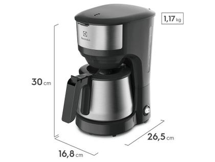 Imagem de Cafeteira Elétrica Electrolux Efficient ECM22  Jarra Inox 30 Xícaras Preta 4911AOBR405