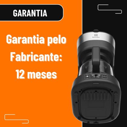 Imagem de Cafeteira Elétrica Electrolux Experience Programável com Timer Cor Inox Preta com Capacidade de 1,2 Litros e 800w de Potência ECM25 127V