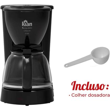 Imagem de Cafeteira Elétrica Kian 18 Xícaras 650w Preta Cf102 127V