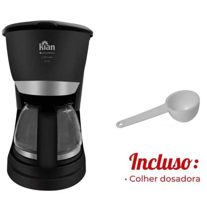 Imagem de Cafeteira Elétrica Kian CF101 800W  Até 30 Xícaras  Jarra de Vidro Temperado  127V