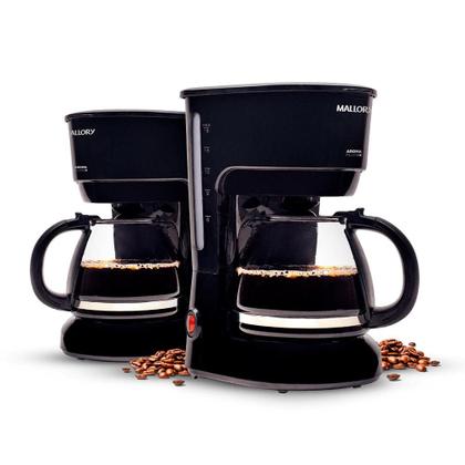 Imagem de Cafeteira Elétrica Mallory Aroma Plus 18x - Sistema Corta-Pingo, Placa Aquecedora, Filtro Reutilizável, Capacidade de 750 ml