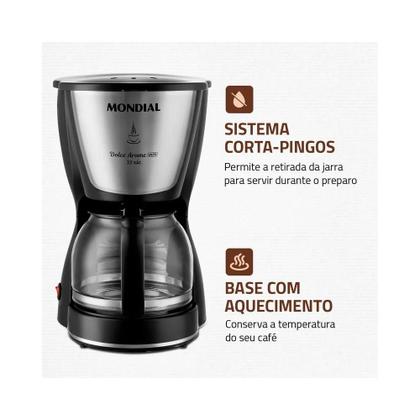 Imagem de Cafeteira Elétrica Mondial C32XR Dolce Arome 32 Xícaras 