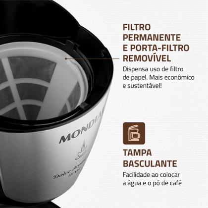 Imagem de Cafeteira Elétrica Mondial Dolce Arome 550W C-30-18X