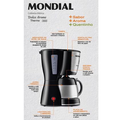 Imagem de Cafeteira Elétrica Mondial Dolce Arome C-33 JT 24 Xícaras