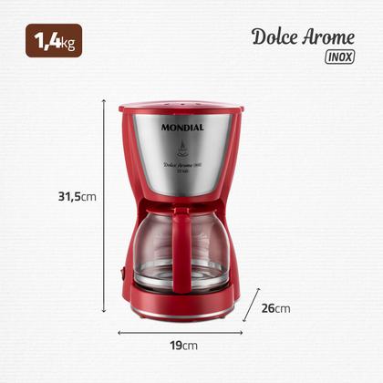 Imagem de Cafeteira Elétrica Mondial Dolce Arome Inox C-32-32X-R