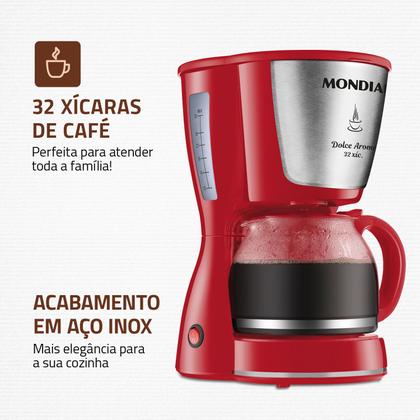 Imagem de Cafeteira Elétrica Mondial Dolce Arome Inox C-32-32X-R